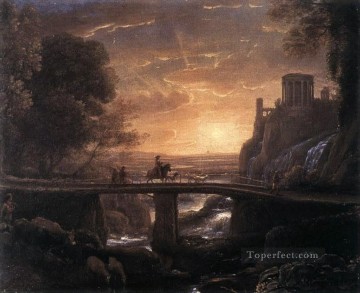 地味なシーン Painting - チボリの風景の想像上の眺め クロード・ロラン